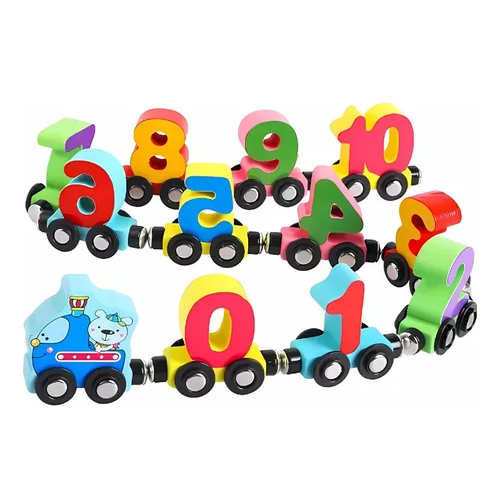 JUEGO DE TREN, NÚMEROS MAGNÉTICOS, INFANTIL EDUCATIVO, 1 AL 10 - 1