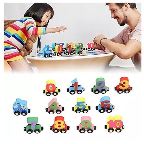 JUEGO DE TREN, NÚMEROS MAGNÉTICOS, INFANTIL EDUCATIVO, 1 AL 10 - 2