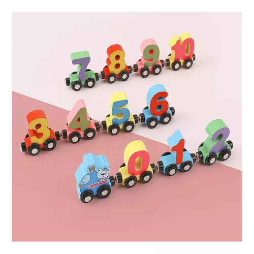 JUEGO DE TREN, NÚMEROS MAGNÉTICOS, INFANTIL EDUCATIVO, 1 AL 10 - 4