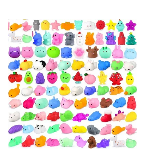 KIT DE 100 PCS MINI MOCHI SQUISHY, SQUEEZE TOY, FIDGET TOY - 1