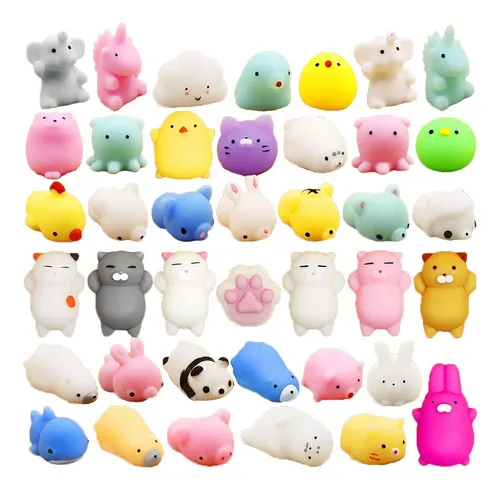 PACK DE 50 SQUEEZE TOY, FIDGET TOY, JUGUETES ESPONJOSOS DE MOCHI - 4