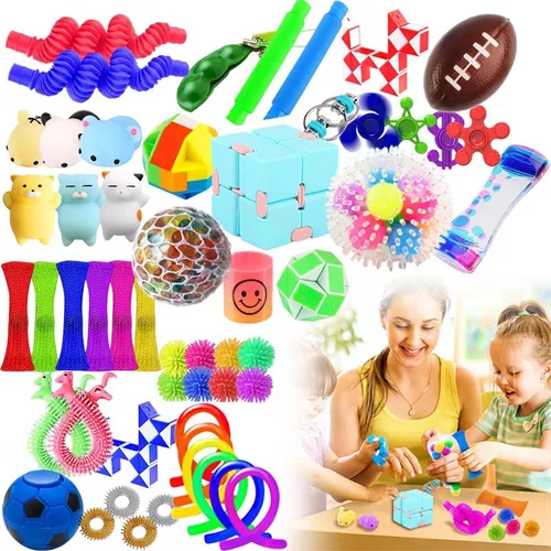 SET DE 55 FIDGET TOY, JUGUETE SENSORIAL ANTI ESTRÉS PARA NIÑOS - 1