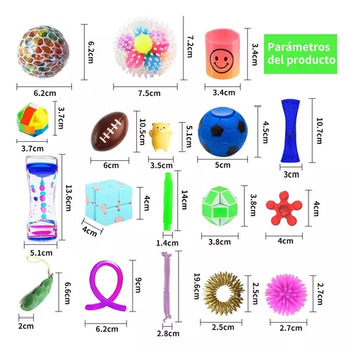 SET DE 55 FIDGET TOY, JUGUETE SENSORIAL ANTI ESTRÉS PARA NIÑOS - 2
