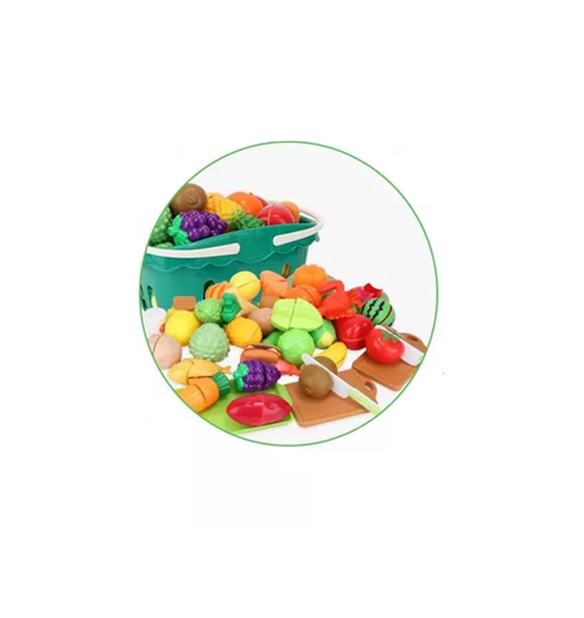 JUGUETE DE CORTE DE COCINA DE FRUTAS Y VERDURAS 51 PIEZAS MULTICOLOR - 2