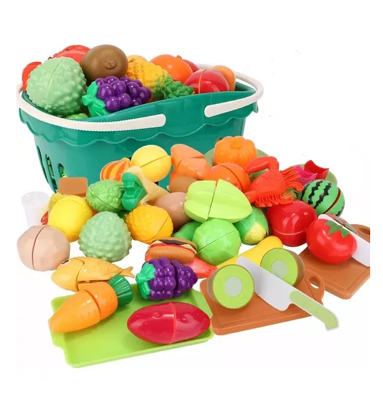 JUGUETE DE CORTE DE COCINA DE FRUTAS Y VERDURAS 51 PIEZAS MULTICOLOR - 3