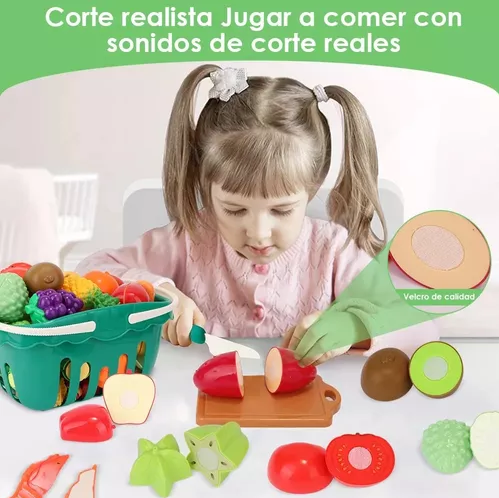 JUGUETE DE CORTE DE COCINA DE FRUTAS Y VERDURAS 51 PIEZAS MULTICOLOR - 7