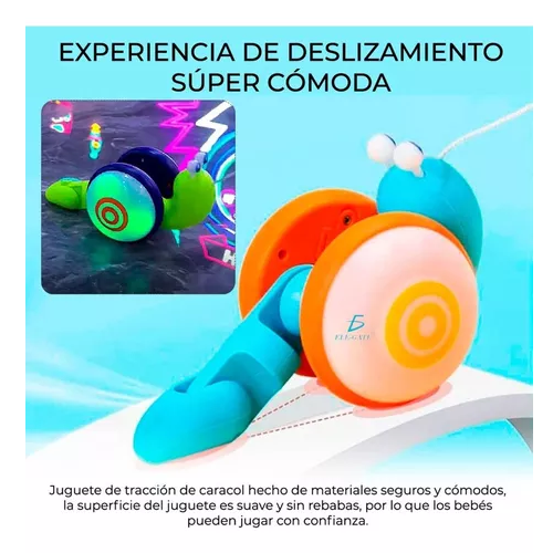 JUGUETE CARACOL DIVERTIDO PARA NIÑOS, CON SONIDO - 6