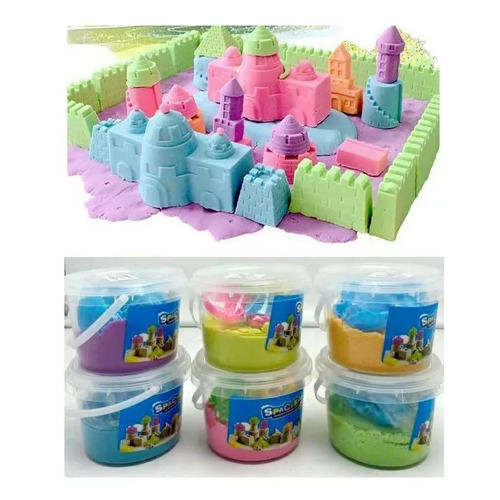 PACK DE 2 ARENA MÁGICA KINÉTICA DIDÁCTICO PARA NIÑOS + MOLDES - 1