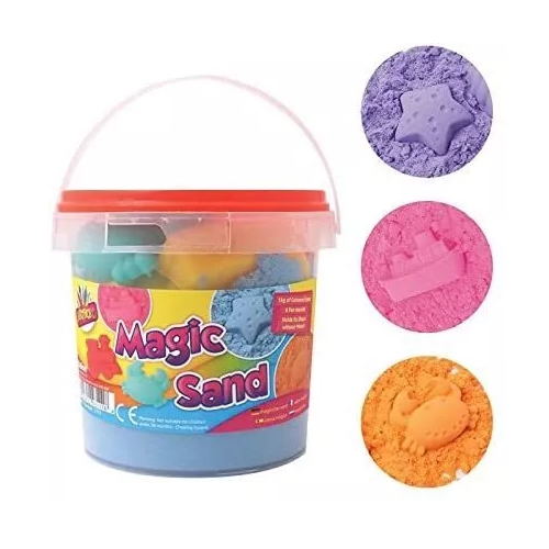 PACK DE 2 ARENA MÁGICA KINÉTICA DIDÁCTICO PARA NIÑOS + MOLDES - 4