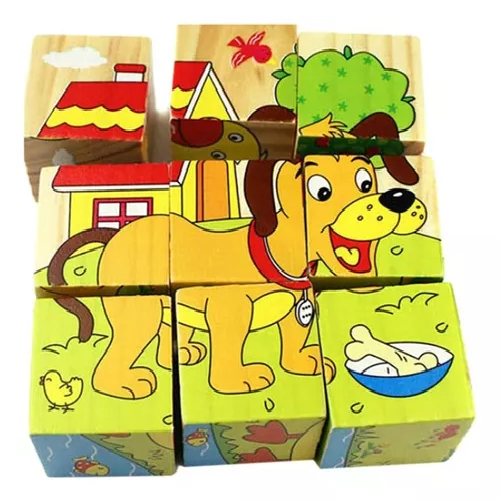 6 JUEGOS INFANTILES DE MADERA, JUEGOS DIDÁCTICOS DE MADERA - 1