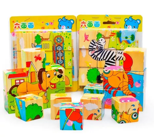 6 JUEGOS INFANTILES DE MADERA, JUEGOS DIDÁCTICOS DE MADERA - 6