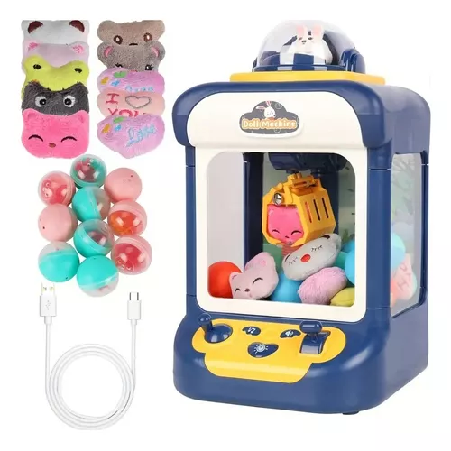 MINI MÁQUINA ATRAPA PELUCHES, GARRA DE JUGUETE, COLOR AZUL - 1