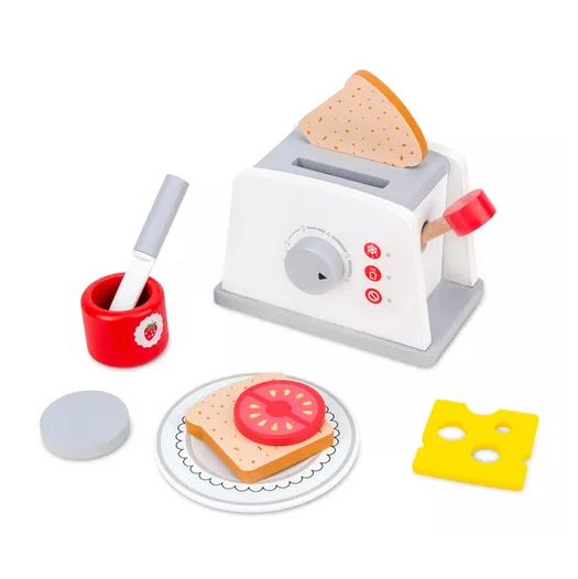 JUGUETE TOSTADORA DE MADERA PARA NIÑOS 9 PIEZAS - 4
