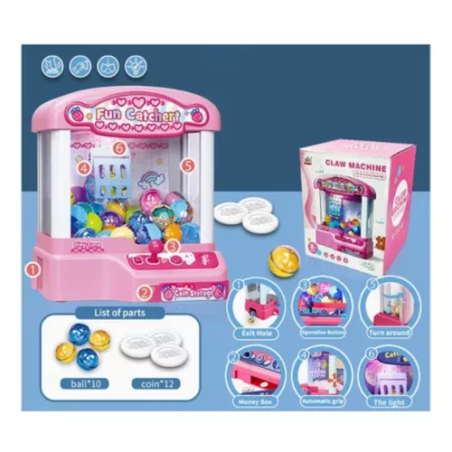 MINI MÁQUINA SACA PELUCHES Y JUGUETES PARA NIÑOS, GARRA - 2