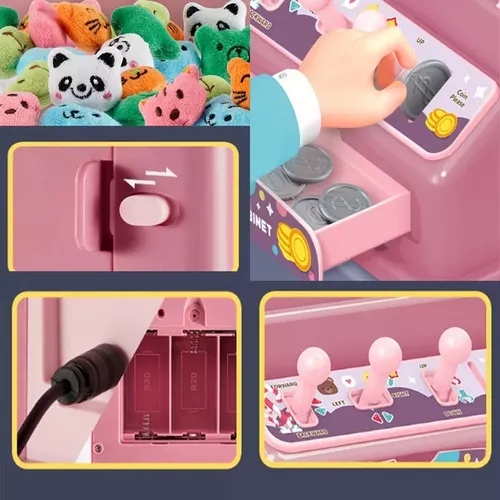 MINI MÁQUINA SACA PELUCHES Y JUGUETES PARA NIÑOS, GARRA - 3