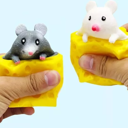 JUGUETE ANTIESTRÉS SQUISHY, RATÓN Y QUESO DE DESCOMPRESIÓN - 5
