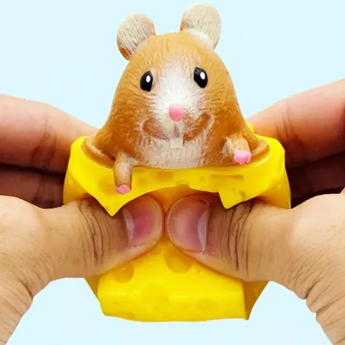 JUGUETE ANTIESTRÉS SQUISHY, RATÓN Y QUESO DE DESCOMPRESIÓN - 7