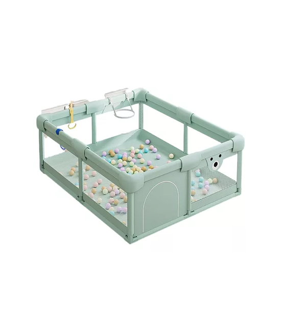 CORRAL CENTRO DE JUEGOS PARA BEBÉ CON ACCESORIOS, 150X180X65 CM, VERDE - 1