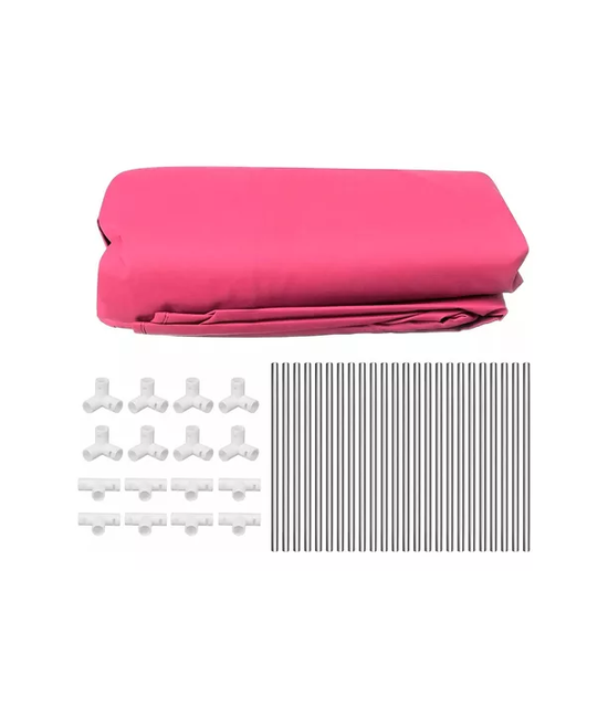 CORRALITO PLEGABLE PARA BEBÉ, CORRAL DE SEGURIDAD, ROSADO - 3