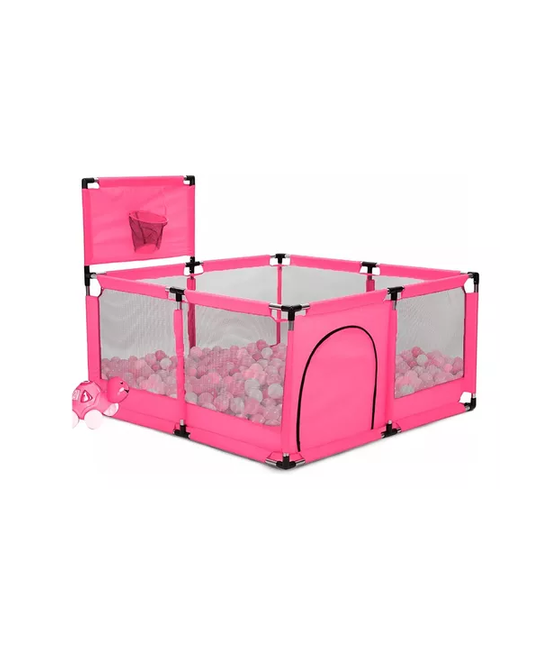 CORRALITO PLEGABLE PARA BEBÉ, CORRAL DE SEGURIDAD, ROSADO - 4