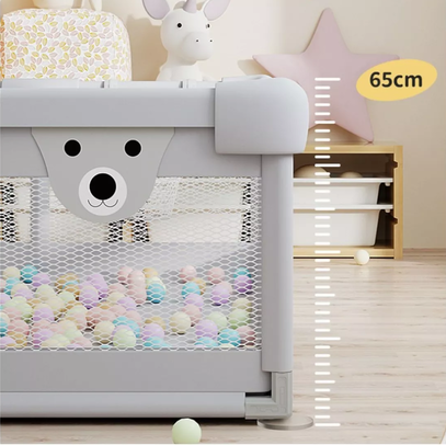CORRAL CENTRO DE JUEGOS PARA BEBÉ CON ACCESORIOS, 150X180X65 CM, GRIS - 2