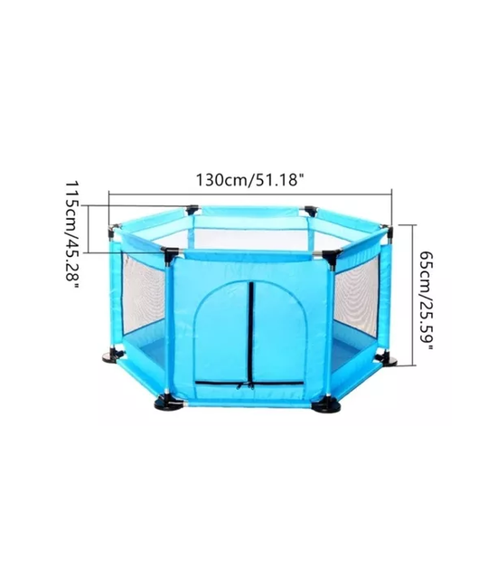 CORRAL DE SEGURIDAD HEXAGONAL PARA BEBÉS, COLOR VERDE - 4