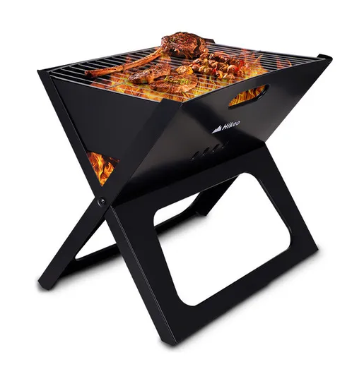 PARRILLERA PLEGABLE DE CARBÓN PORTÁTIL PARA ASADOS COLOR EN COLOR NEGRO - 1