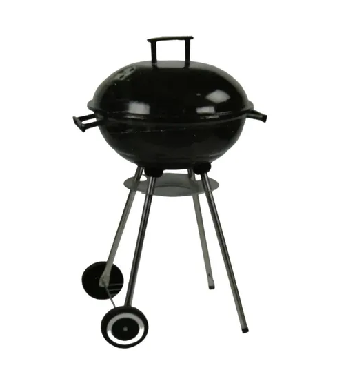 PARRILLA REDONDA A CARBÓN CON RUEDAS MUY PRÁCTICA - 1