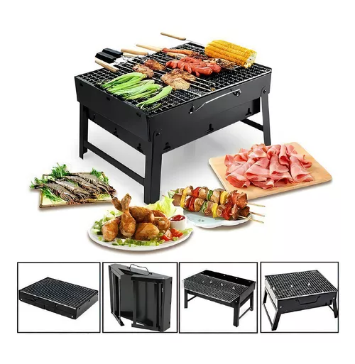 PARRILLA PORTÁTIL DE CARBÓN MINI PARA ASADOS Y QUINCHOS - 4