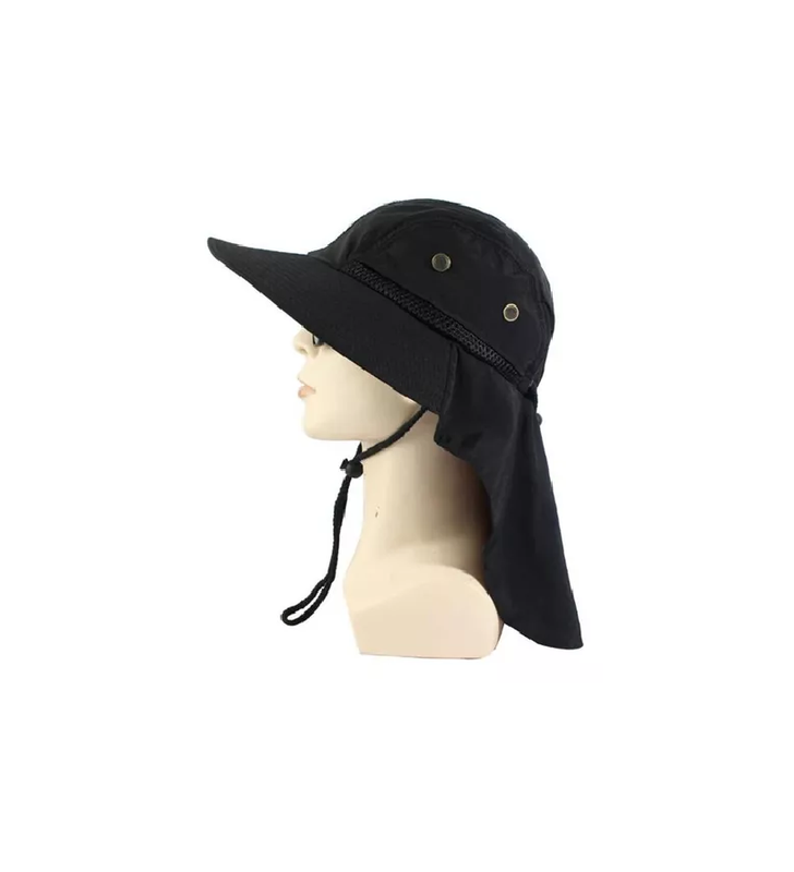SOMBRERO DE VERANO CAMPING PESCA BOONIE EN COLOR NEGRO - 3