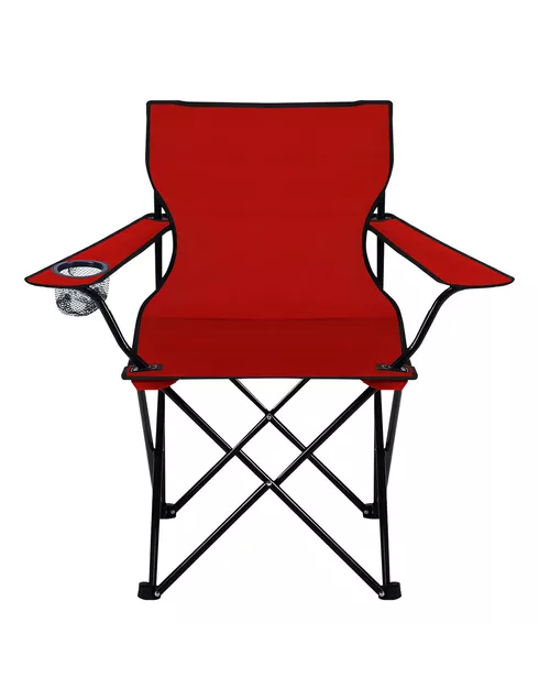 SILLA PLEGABLE PLAYA EXTERIOR CAMPO CAMPING PORTÁTIL EN COLOR EN COLOR ROJO - 3
