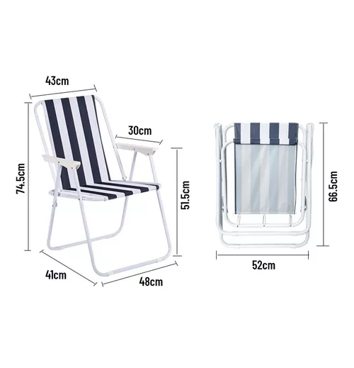 SILLA PORTÁTIL DE PLAYA PLEGABLE VIOLETA - 2