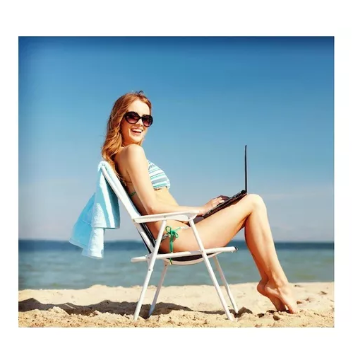 SILLA PORTÁTIL DE PLAYA PLEGABLE VIOLETA - 4