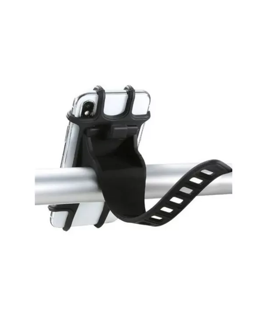 SOPORTE DE TELÉFONO PARA BICICLETA Y MOTO, ELÁSTICO, COLOR EN COLOR NEGRO - 4