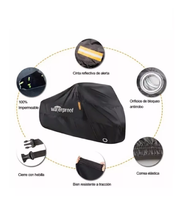COBERTOR FUNDA CUBRE BICICLETA IMPERMEABLE PROTECTOR 110X200 - 3
