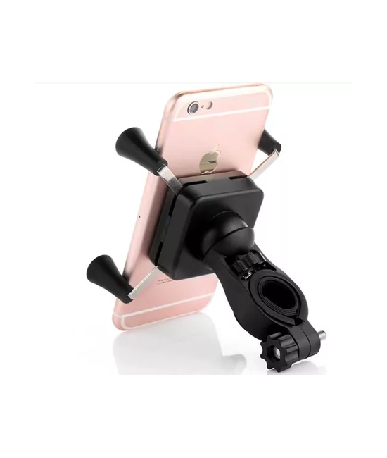 SOPORTE PORTA CELULAR UNIVERSAL PARA BICICLETA Y MOTO, COLOR EN COLOR NEGRO - 4