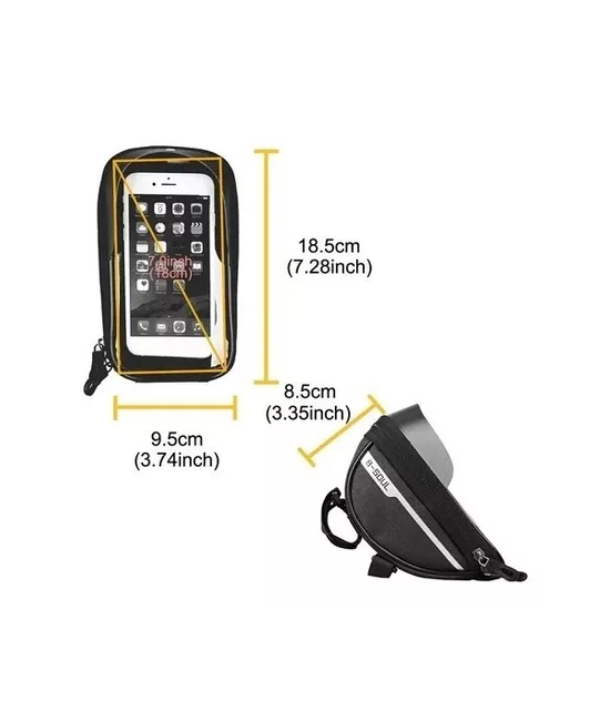 SOPORTE PORTA CELULAR MOTO Y BICICLETA, IMPERMEABLE XL PRO, COLOR EN COLOR NEGRO - 3