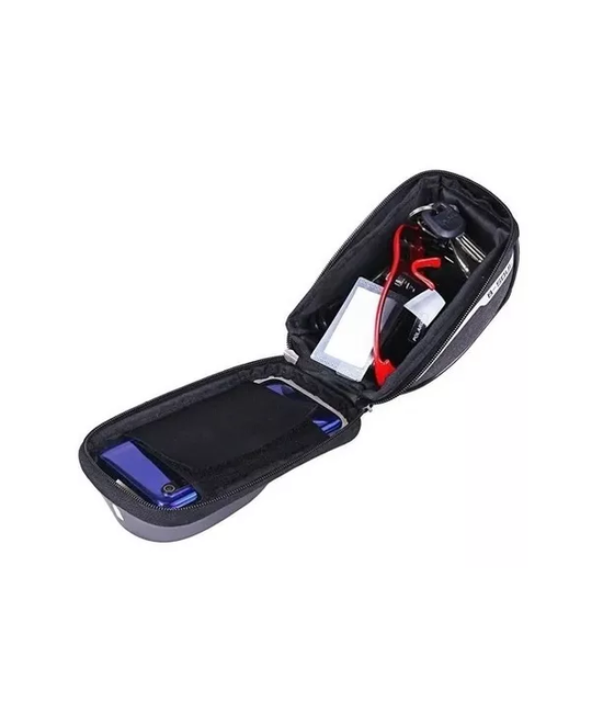 SOPORTE PORTA CELULAR MOTO Y BICICLETA, IMPERMEABLE XL PRO, COLOR EN COLOR NEGRO - 4