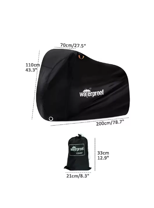 FUNDA CUBRE BICICLETA MOTO CARPA IMPERMEABLE 110X200 CM - 2
