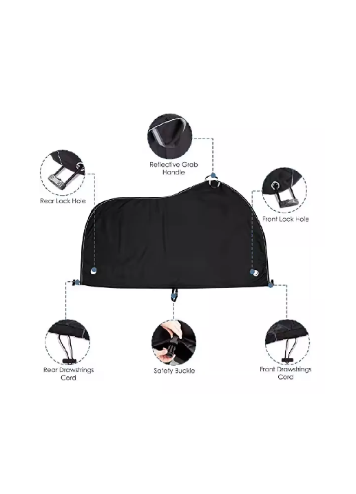 FUNDA CUBRE BICICLETA MOTO CARPA IMPERMEABLE 110X200 CM - 3