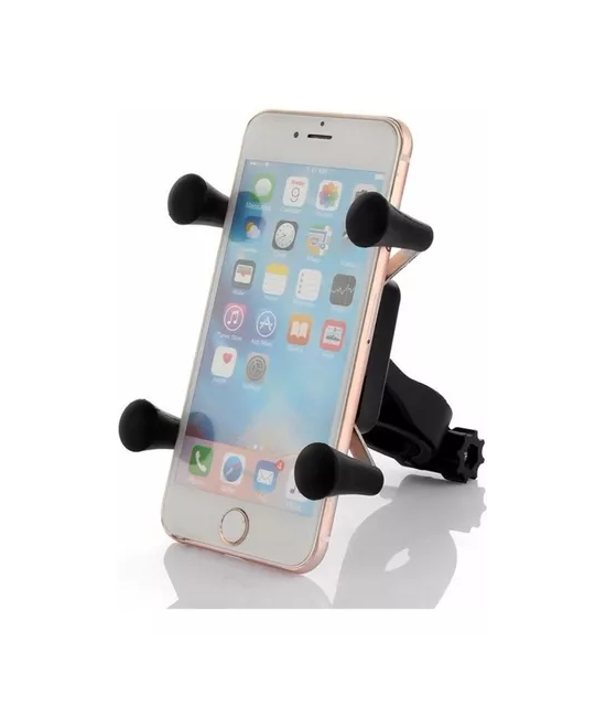 SOPORTE PORTA CELULAR UNIVERSAL PARA BICI MOTO, AJUSTABLE, COLOR EN COLOR NEGRO - 2