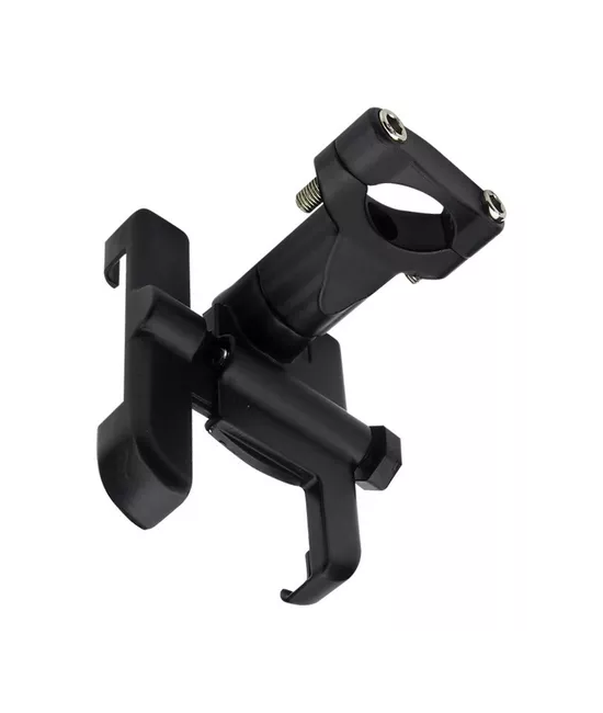 SOPORTE PORTA CELULAR MÓVIL PARA MOTO Y BICI, METÁLICO ANTIVIBRACIÓN, COLOR EN COLOR NEGRO - 2