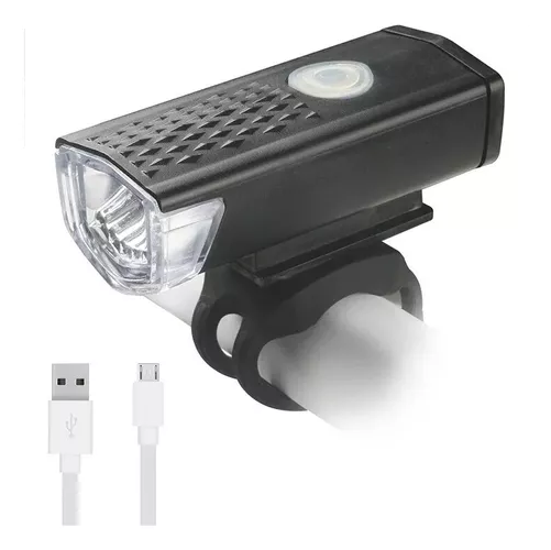 PACK DE 2 LUCES LED PARA BICICLETA, USB, TRASERA Y DELANTERA, FOCO - 4