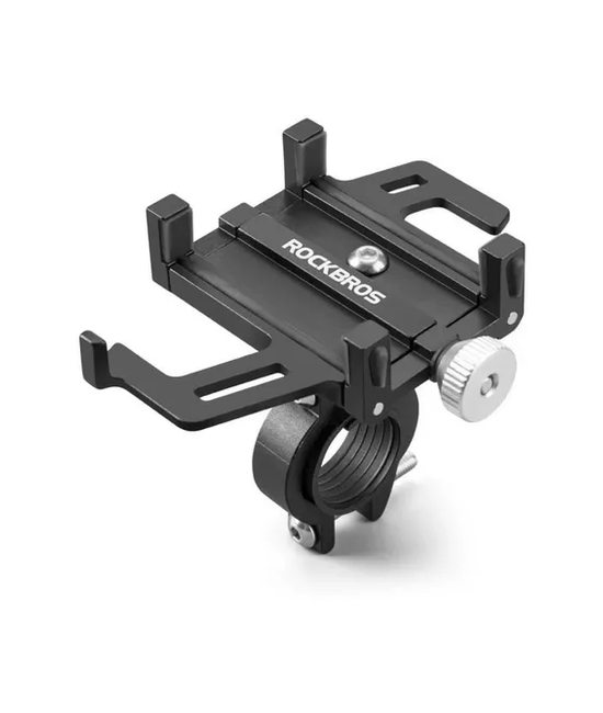 SOPORTE DE ALUMINIO PARA CELULAR EN BICICLETA Y MOTO, COLOR EN COLOR NEGRO - 4