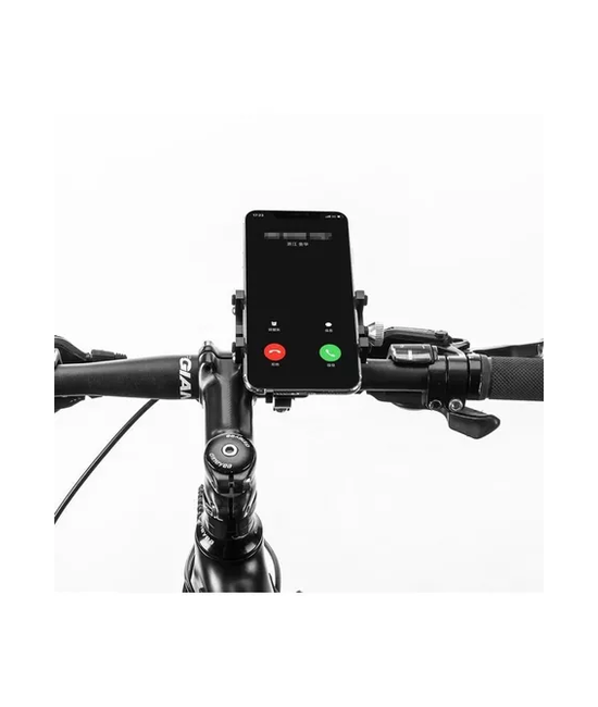 SOPORTE DE ALUMINIO PARA CELULAR EN BICICLETA Y MOTO, COLOR EN COLOR NEGRO - 5