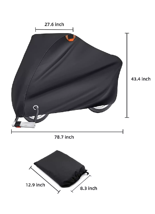 CARPA COBERTOR FUNDA PARA BICICLETA IMPERMEABLE 110X200 CM - 2