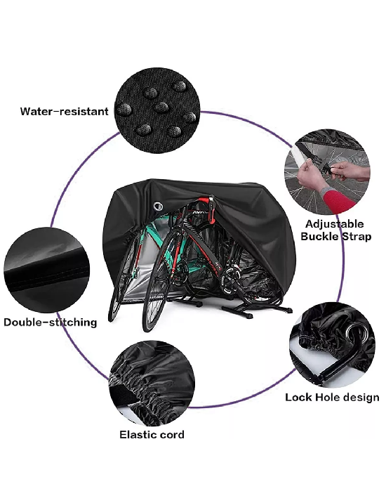 CARPA COBERTOR FUNDA PARA BICICLETA IMPERMEABLE 110X200 CM - 4