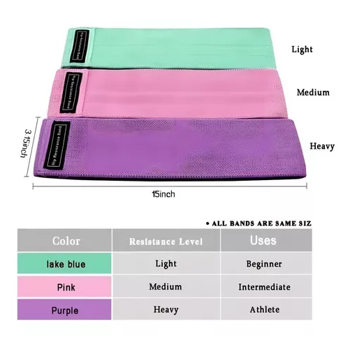 SET DE 3 BANDAS ELÁSTICAS DE TELA PARA PILATES Y YOGA - 6