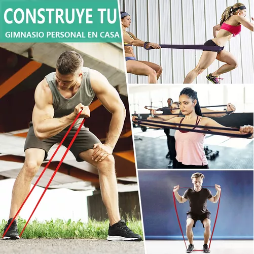 KIT DE BANDAS ELÁSTICAS DE RESISTENCIA, PULL UP, CROSSFIT, 3 PIEZAS - 6