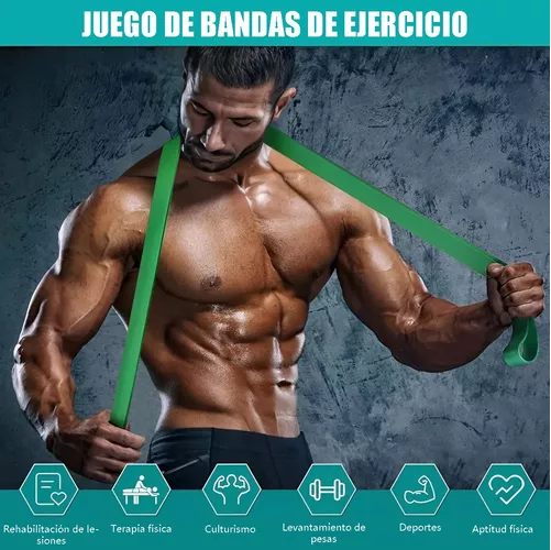 KIT DE BANDAS ELÁSTICAS DE RESISTENCIA, PULL UP, CROSSFIT, 3 PIEZAS - 7